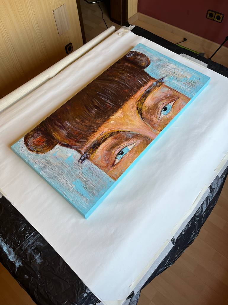 Original Portraiture People Painting by Ella Belyash