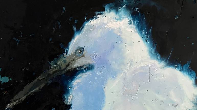 Original Romanticism Animal Mixed Media by Liang Zhao