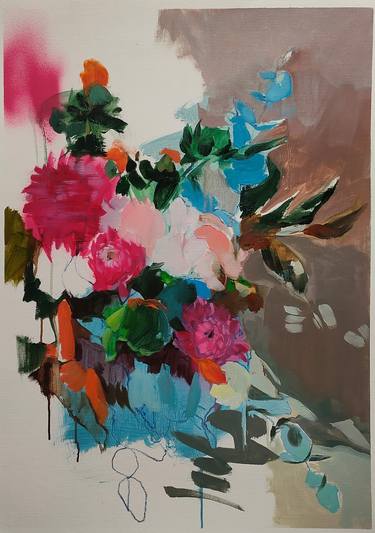 Print of Expressionism Floral Paintings by Laura Nieto