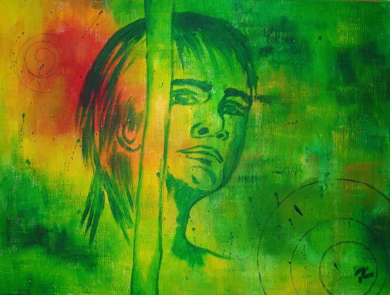 Original People Painting by Rema Meyendorf | Expressionism Art on Canvas | Children of the World V