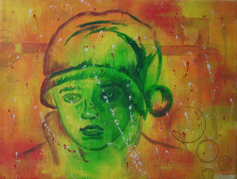 Original People Painting by Rema Meyendorf | Expressionism Art on Canvas | Children of the World VI