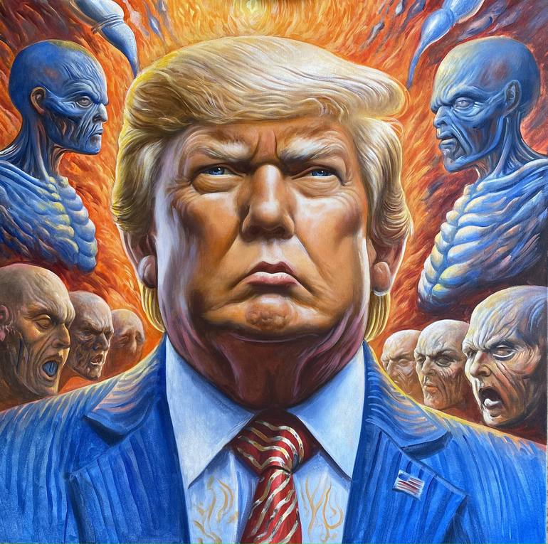 Original Contemporary Politics Paintings by Boha Artist