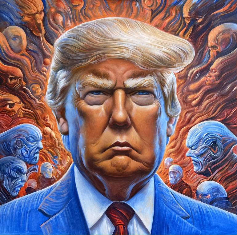 Original Contemporary Politics Paintings by Boha Artist