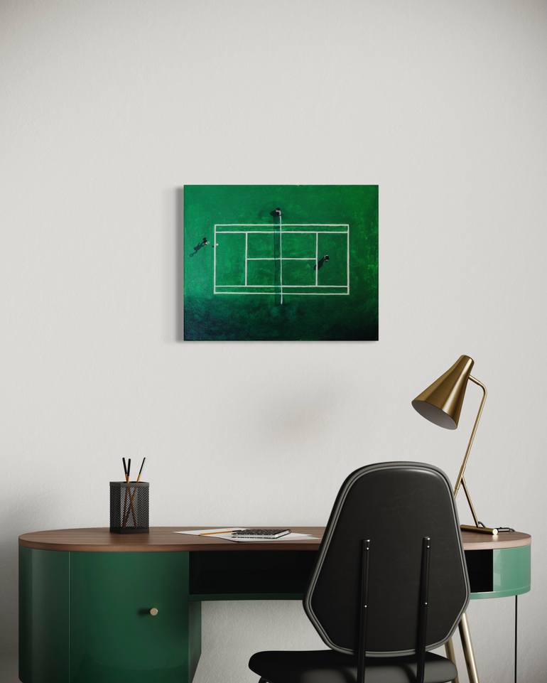 Original Abstract Expressionism Sports Painting by Kateryna Ferman