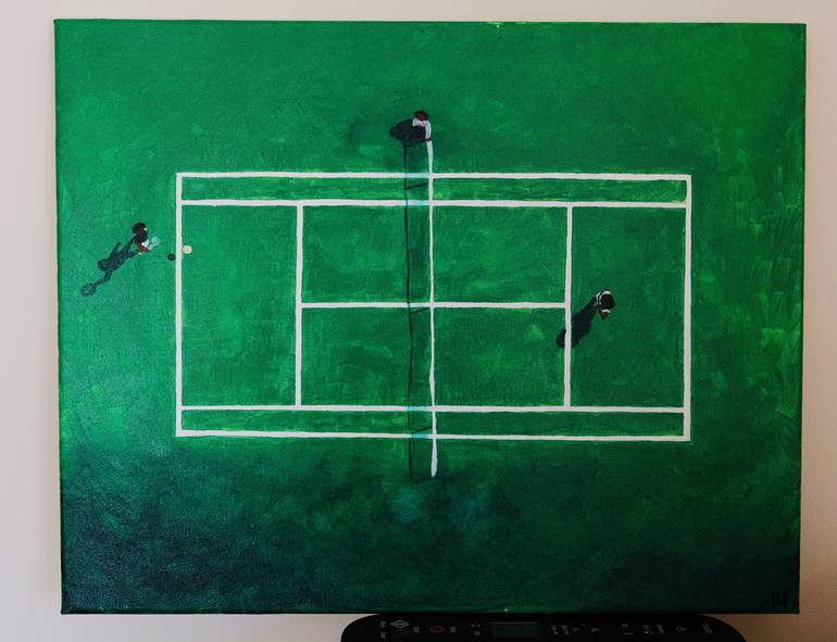Original Abstract Expressionism Sports Painting by Kateryna Ferman