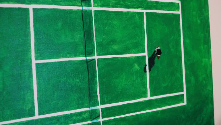 Original Abstract Expressionism Sports Painting by Kateryna Ferman