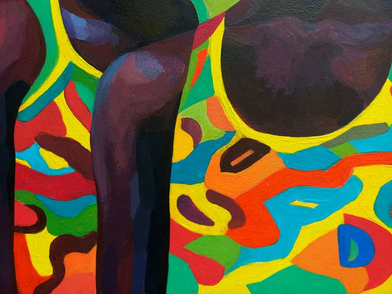 Original Fauvism People Painting by Volodymyr Korolievskyi