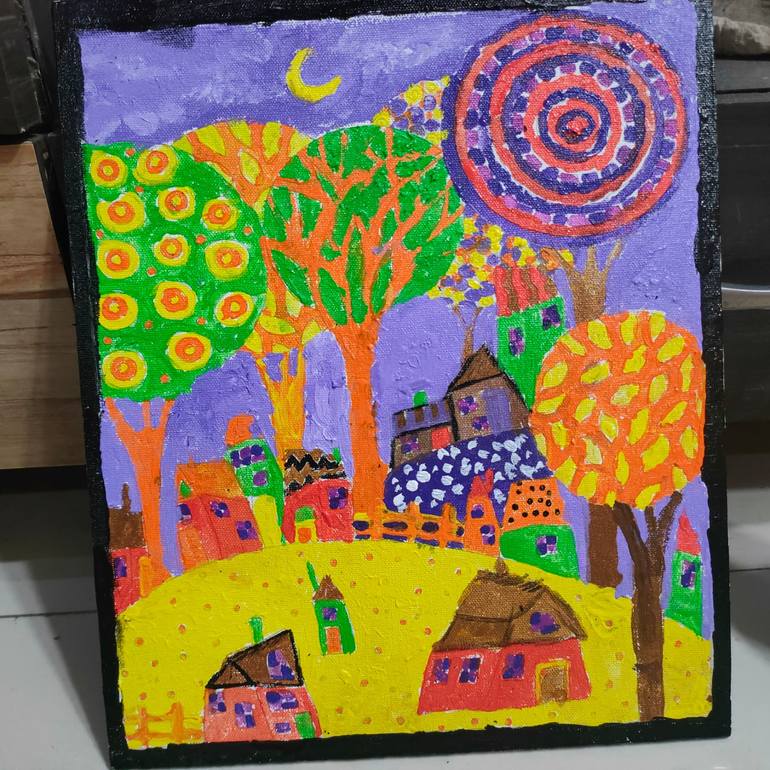 Original Abstract Expressionism Abstract Painting by Smrutiranjan Parija