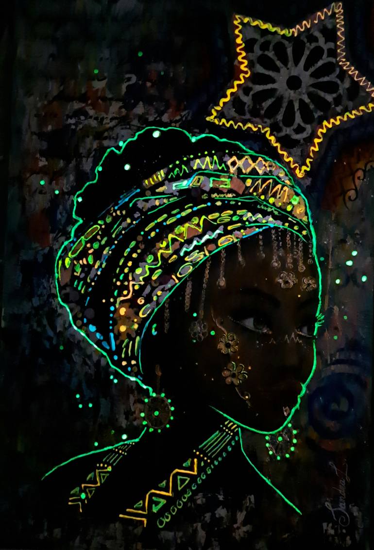 Original Abstract Expressionism Women Painting by Sandra Lopez 