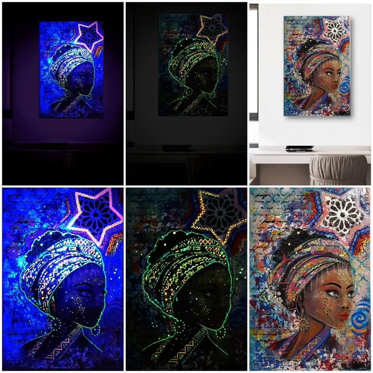 Original Abstract Expressionism Women Painting by Sandra Lopez 