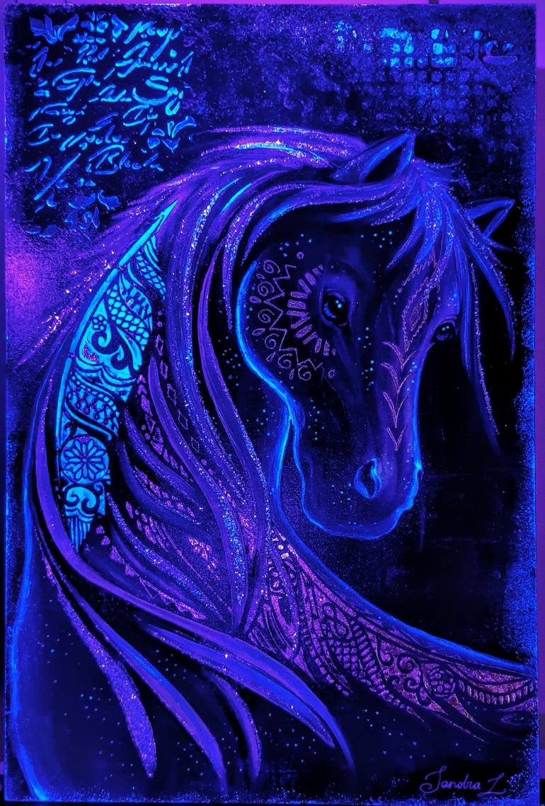 Original Surrealism Animal Painting by Sandra Lopez 