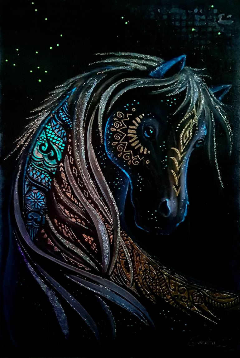 Original Surrealism Animal Painting by Sandra Lopez 