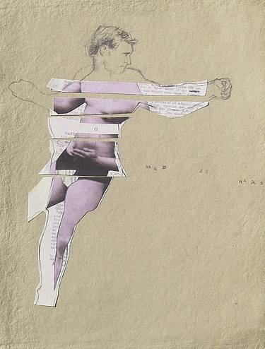 Original Expressionism Nude Collage by Lita Kenyon