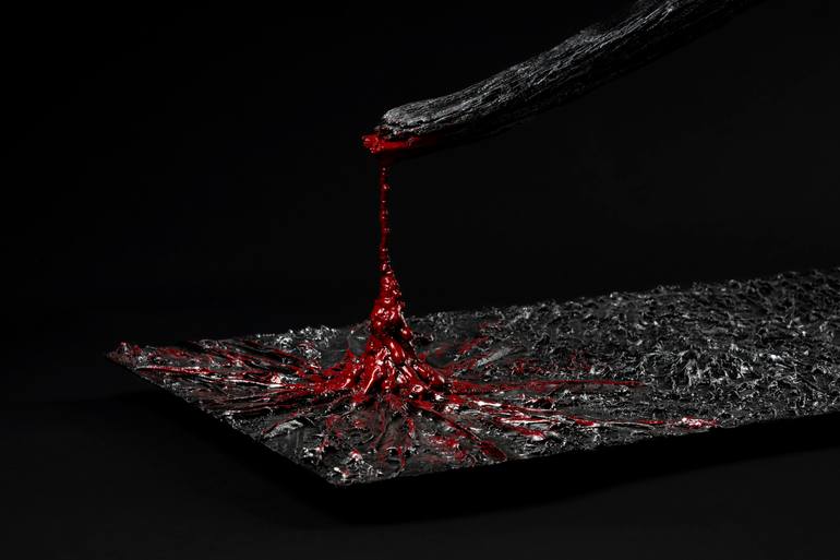 Original Futurism Outer Space Sculpture by Luca Lamperti