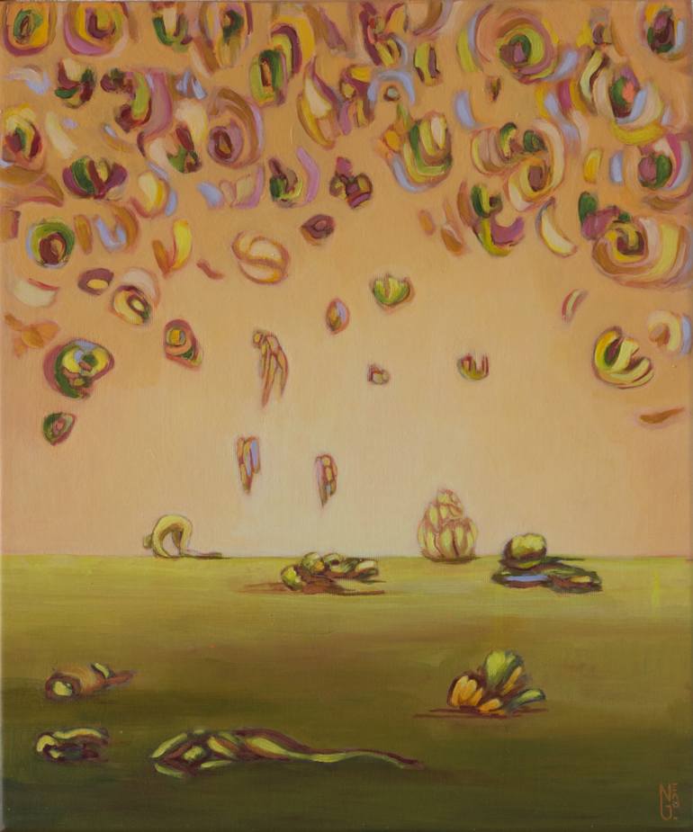 Original Surrealism Landscape Painting by Gabrielle Neau