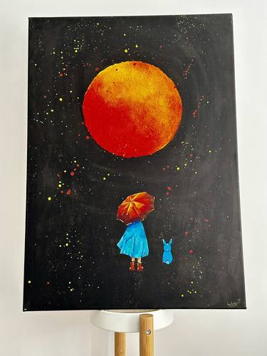 Original Surrealism Outer Space Paintings by Aleksei Rumjantsev