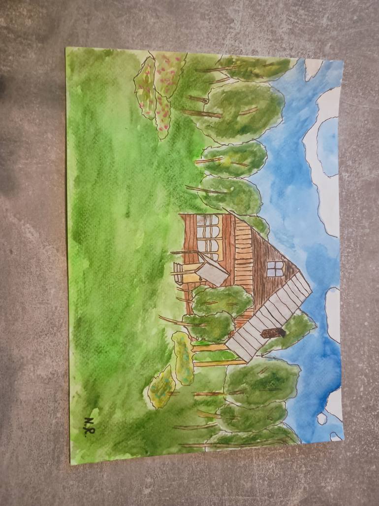 Original Illustration Architecture Painting by Andreas Rohrer