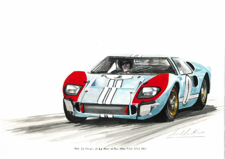 Original Realism Car Painting by Marcel Auret