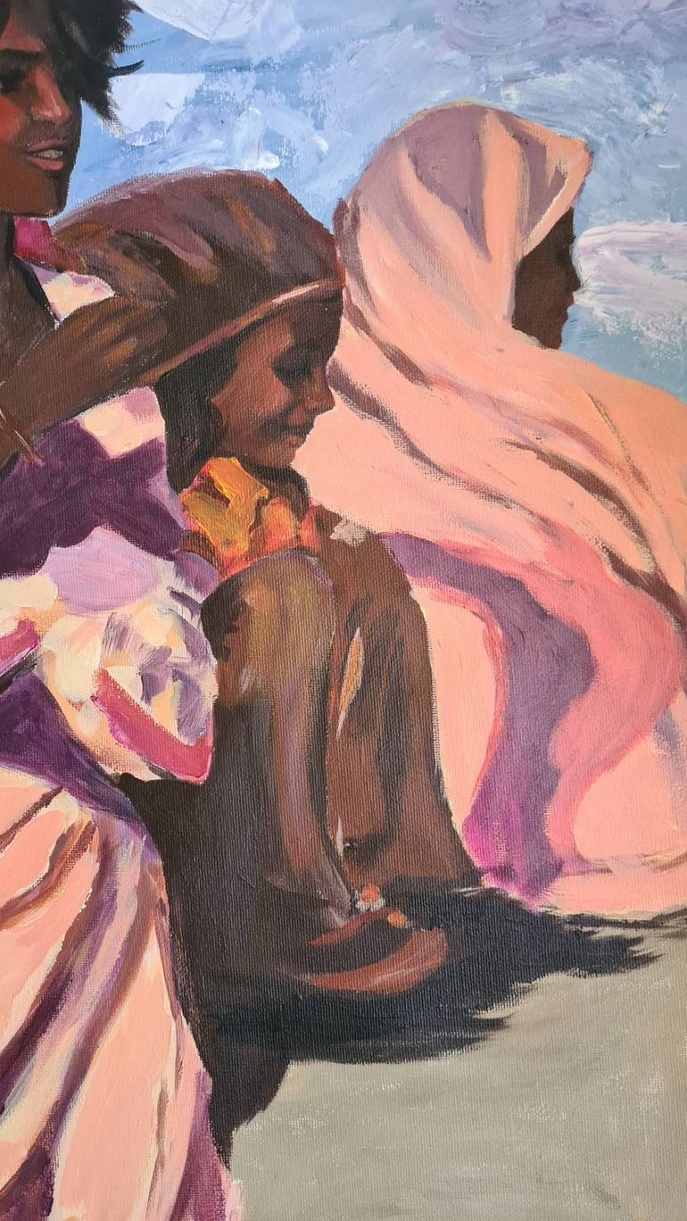 Original Documentary Children Painting by Parvin Nasrinpey