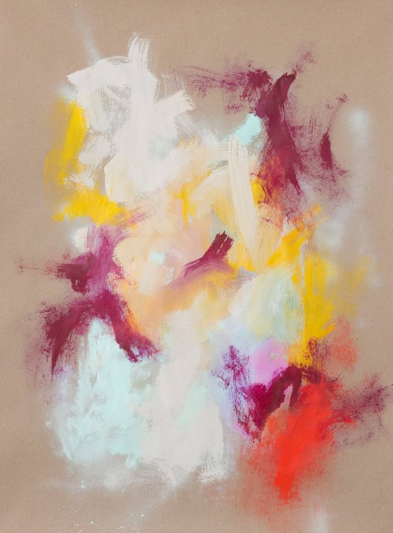 Original Abstract Painting by Virginia Urreiztieta | Abstract Art on Paper | A woman of her temperament 10