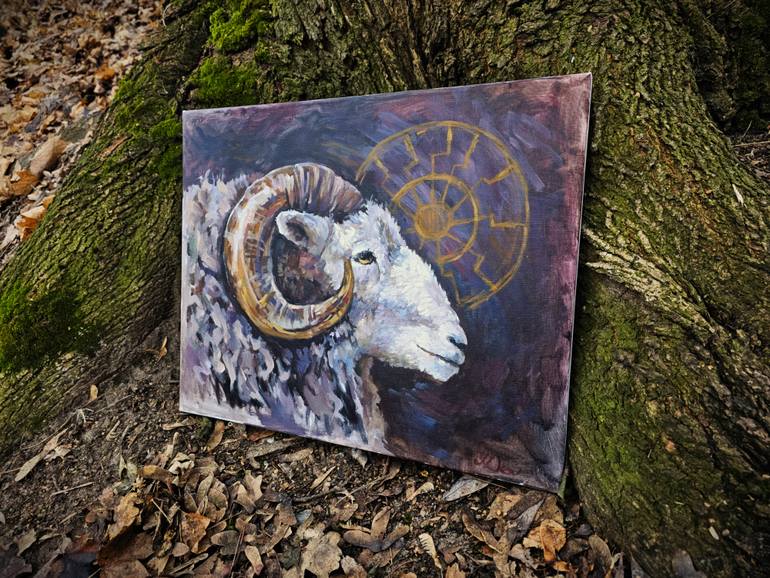 Original Symbolism Animal Painting by Daria Kuras