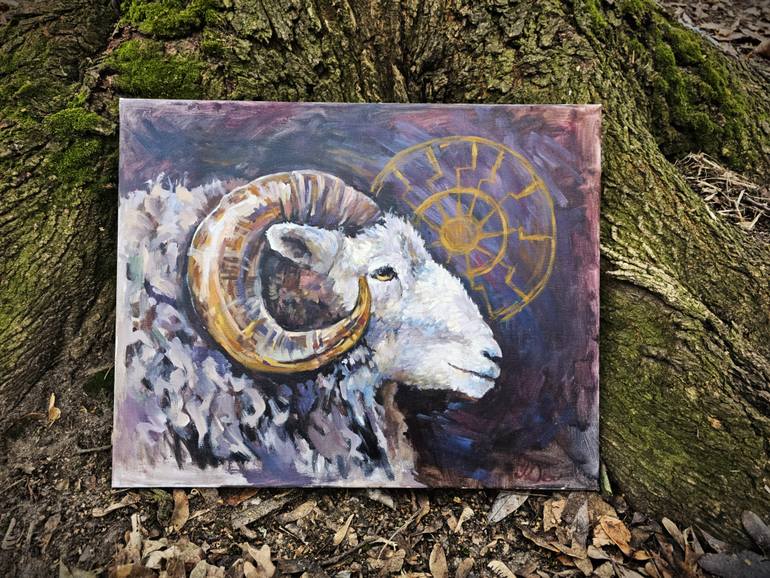 Original Symbolism Animal Painting by Daria Kuras