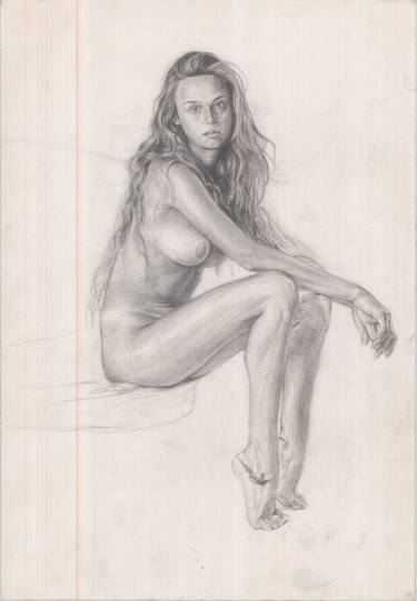 Print of Realism Nude Drawings by Aladdin Khaled