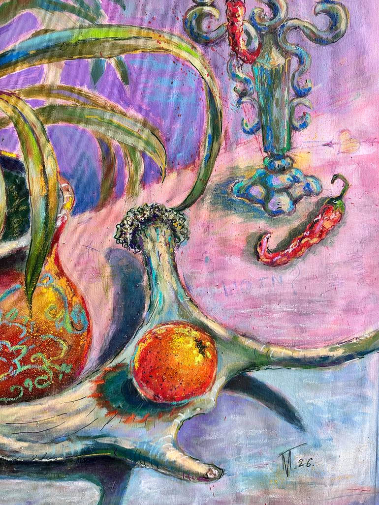 Original Futurism Botanic Painting by Pavlo Melnyk