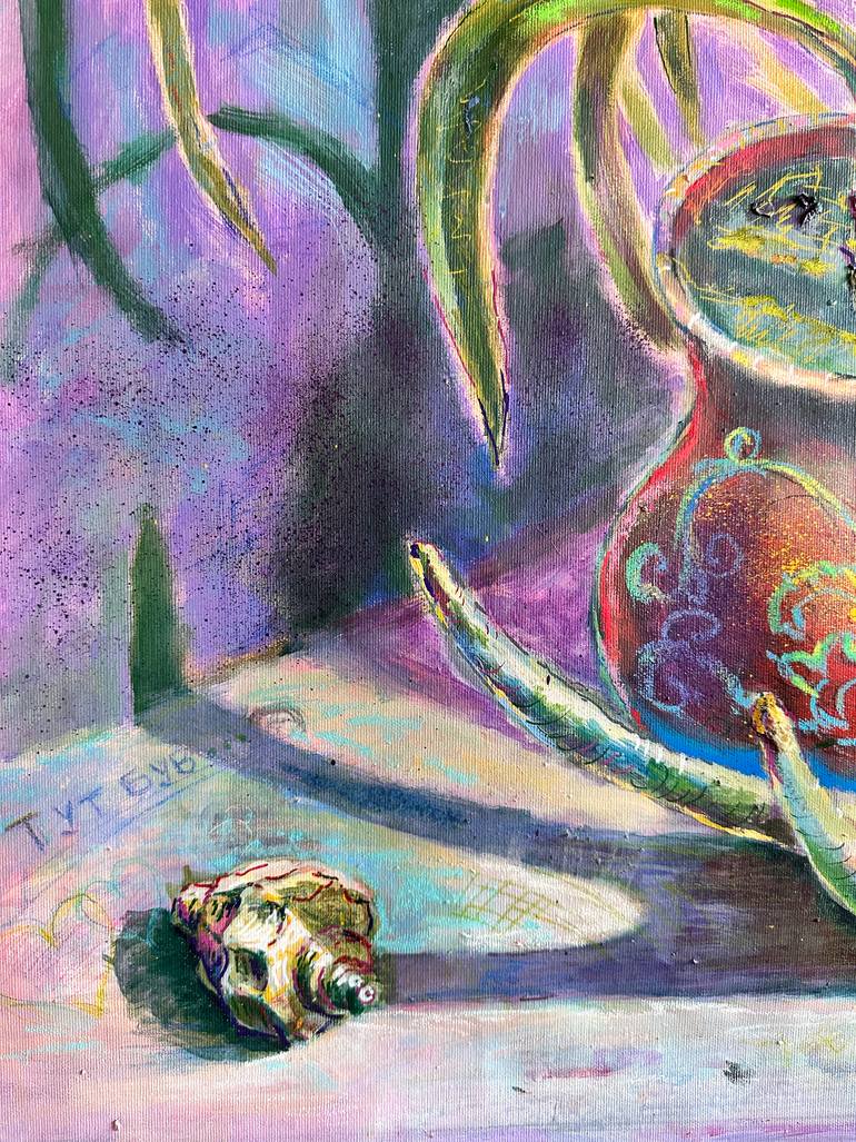 Original Futurism Botanic Painting by Pavlo Melnyk
