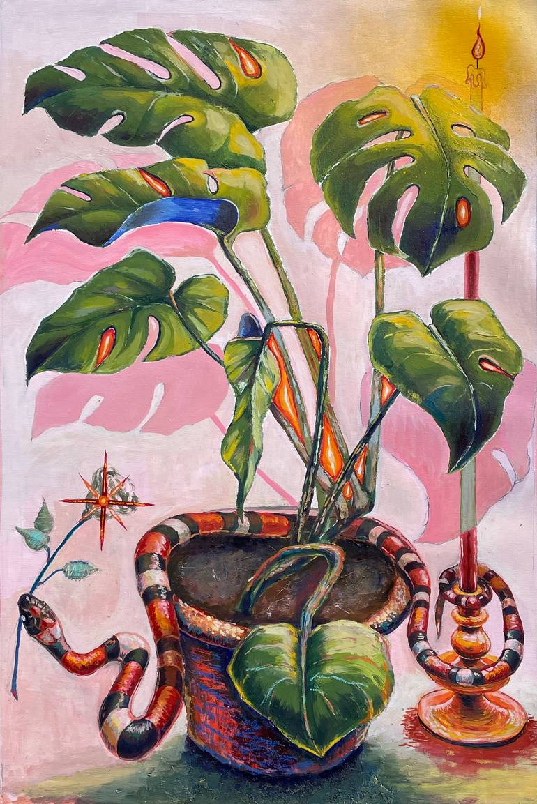 Original Conceptual Botanic Painting by Pavlo Melnyk