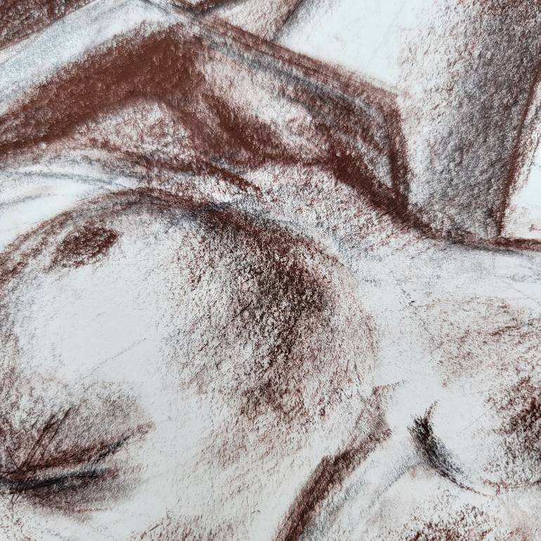 Original Figurative Nude Drawing by Josie Wines