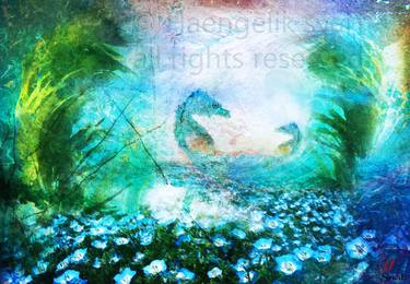 Original Abstract Animal Digital by Haengelik Svart