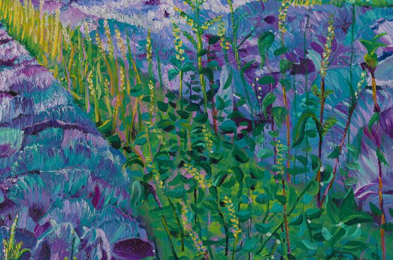 Original Abstract Expressionism Landscape Painting by Hoda Elgabali