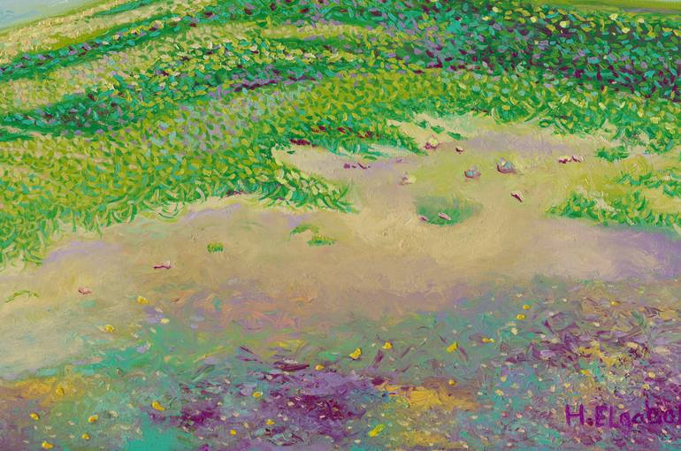 Original Abstract Landscape Painting by Hoda Elgabali