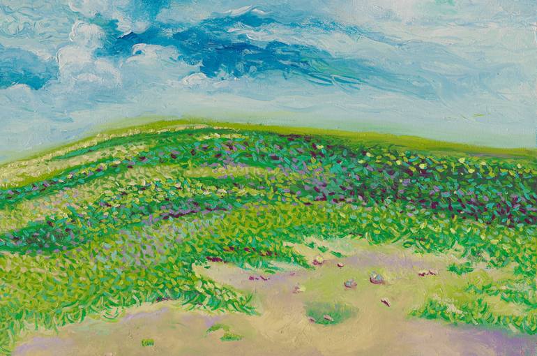 Original Abstract Landscape Painting by Hoda Elgabali