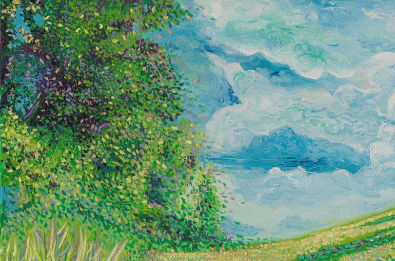 Original Abstract Landscape Painting by Hoda Elgabali