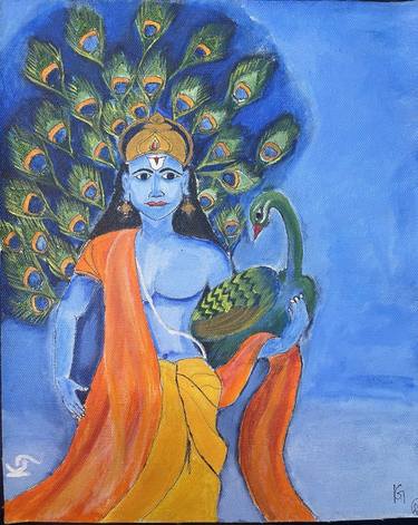 Original Folk Classical Mythology Paintings by Kambagiri A