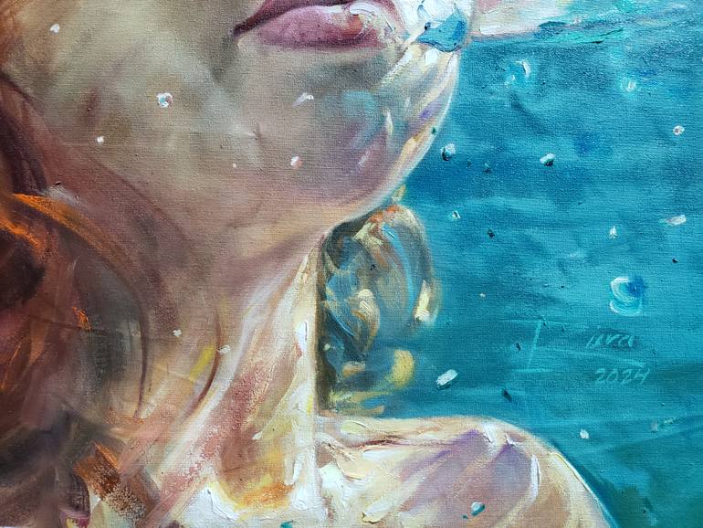 Original Realism Women Painting by Noguerasart Shop