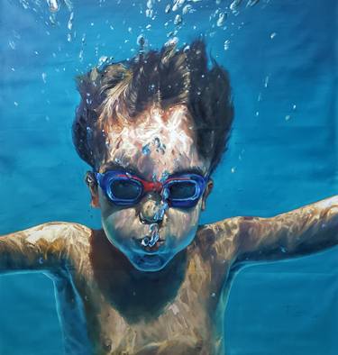 Original Realism Children Paintings by Reinier Nogueras