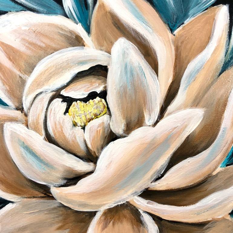Original Art Deco Botanic Painting by Rad Kuzma