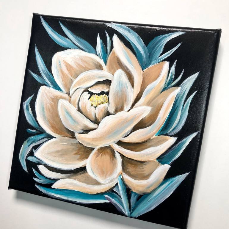 Original Art Deco Botanic Painting by Rad Kuzma