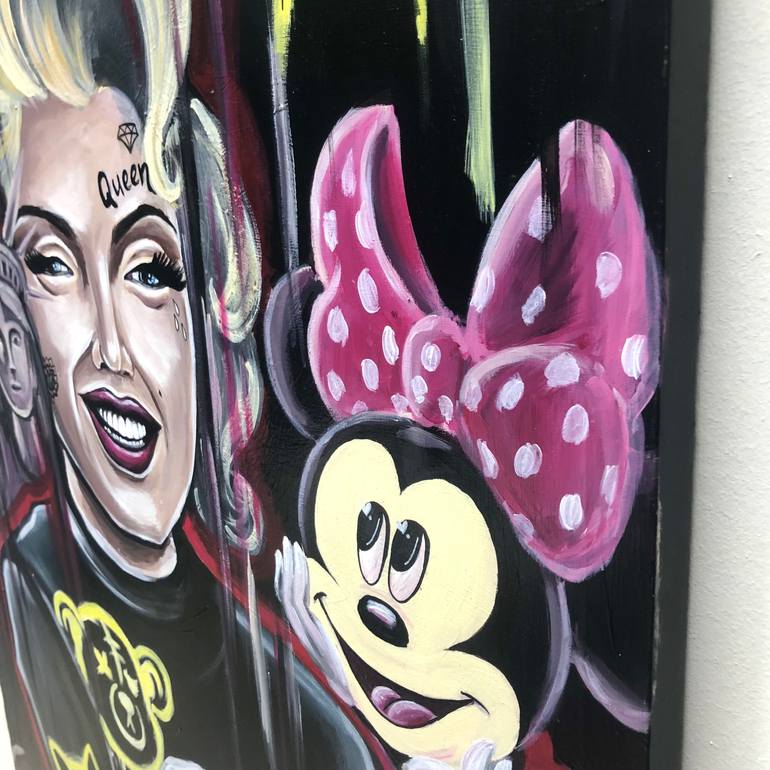 Original Street Art People Painting by Rad Kuzma