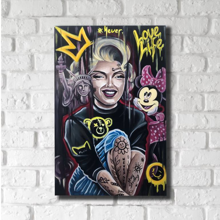 Original Street Art People Painting by Rad Kuzma