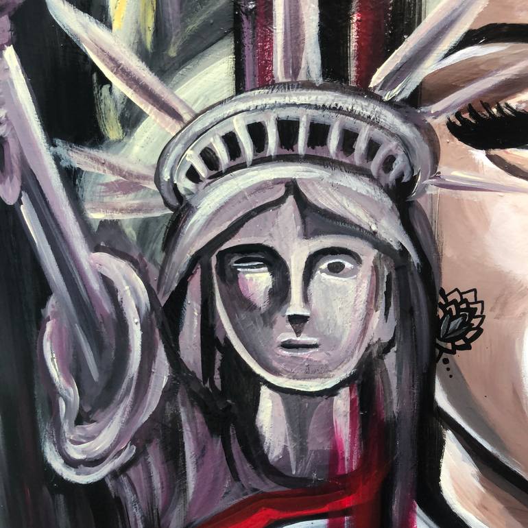 Original Street Art People Painting by Rad Kuzma