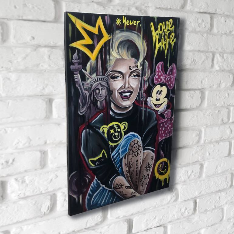 Original Street Art People Painting by Rad Kuzma