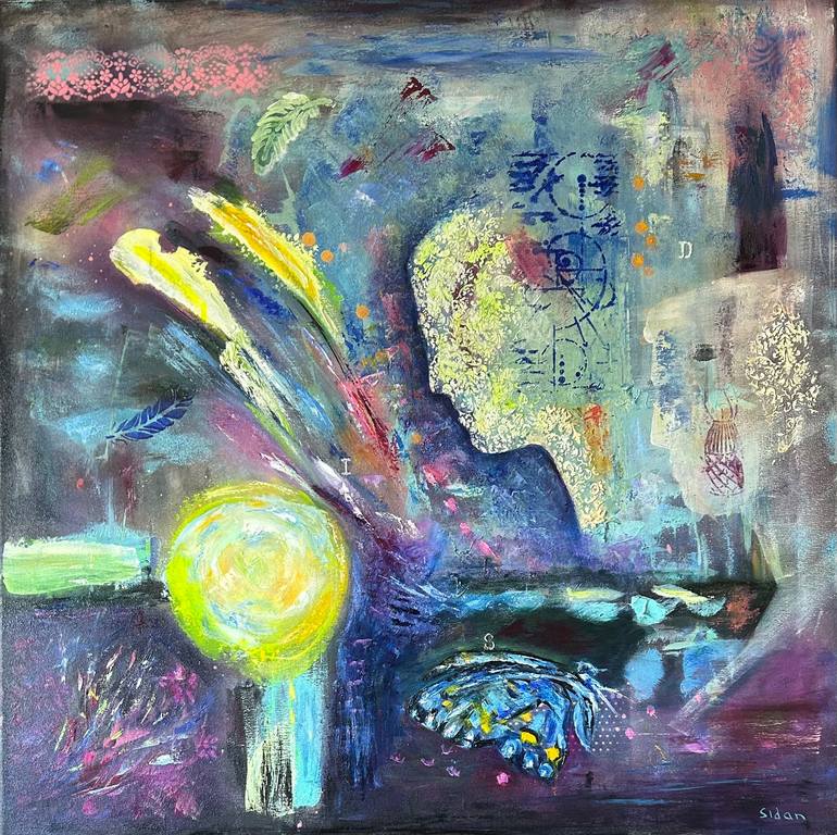 Original Abstract Painting by Sidan Ghazi | Abstract Art on Canvas | Guardian's of the Fire