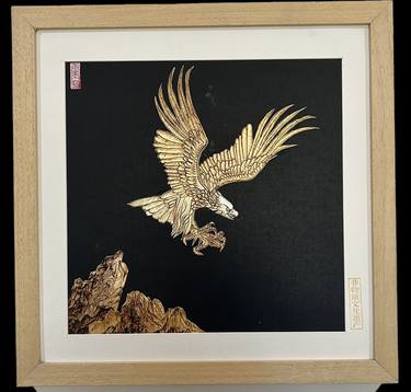 Original Art Deco Animal Collage by Sophie Wang