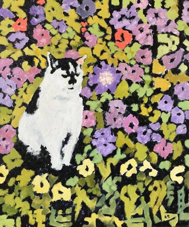Original Contemporary Cats Paintings by Graham Evernden