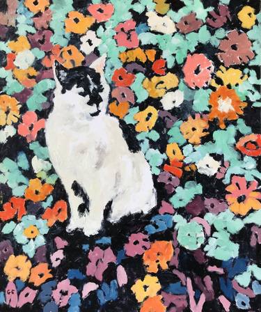 Original Contemporary Cats Paintings by Graham Evernden