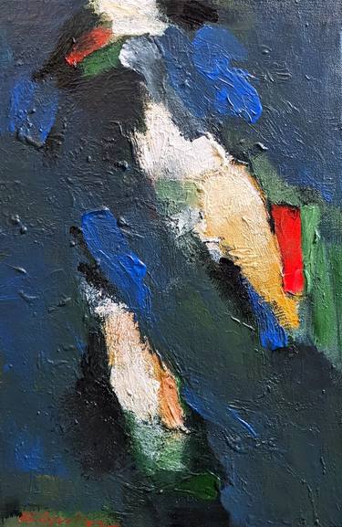 Original Abstract Painting by Bidyut Kanti Majumdar